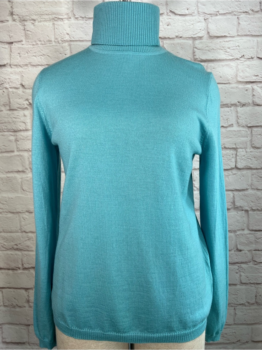 Pendleton Merino Wool Turquoise Turtleneck Sweater Size M